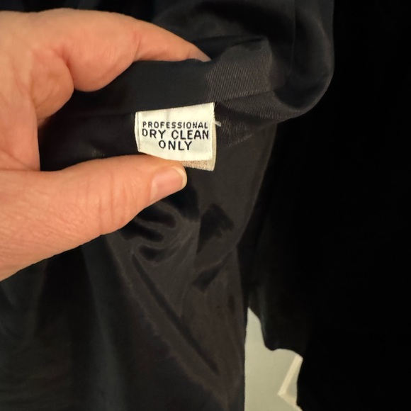 Black Velvet Double-Breasted Coat - Picture 5 of 9